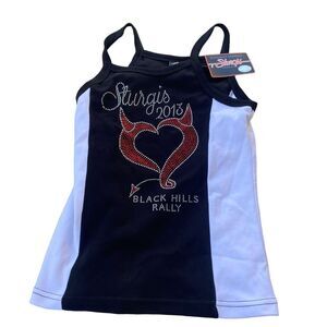STURGIS BLACK HILLS RALLY 2013 Sleeveless TANK TOP sequined NWT size large